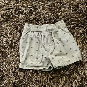 18 month cotton grey palm tree baby shorts